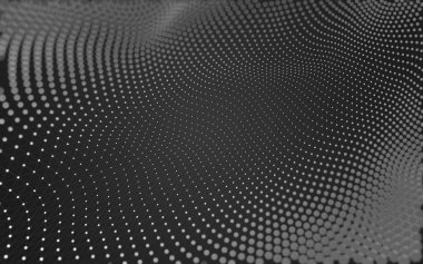 Noktaları ve çizgileri birleştiren soyut çokgen uzay düşük polyester arka plan. Bağlantı yapısı. 3d oluşturma