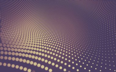 Noktaları ve çizgileri birleştiren soyut çokgen uzay düşük polyester arka plan. Bağlantı yapısı. 3d oluşturma