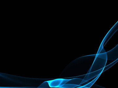 Parlayan soyut dalgalar ve soyut arkaplan ile koyu soyut arkaplan