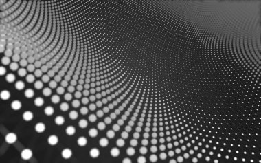 Çokgen alanı düşük Poli koyu arka plan, 3d render