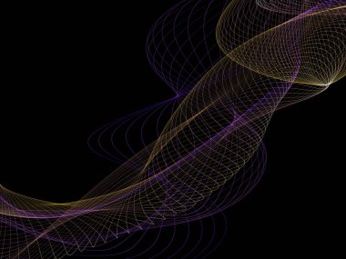 Bir parlayan ile koyu arka plan soyut dalgalar