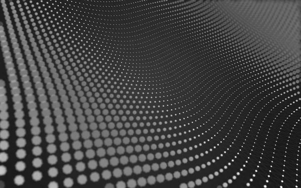 Çokgen alanı düşük Poli koyu arka plan, 3d render