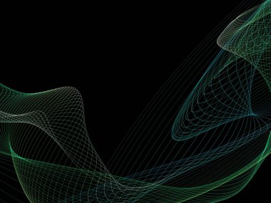 Bir parlayan ile koyu arka plan soyut dalgalar