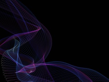 Bir parlayan ile koyu arka plan soyut dalgalar