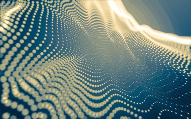 Çokgen alanı düşük Poli koyu arka plan, 3d render