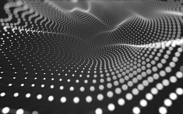 Çokgen alanı düşük Poli koyu arka plan, 3d render