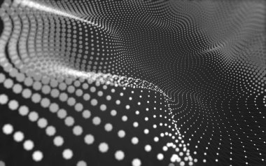 Çokgen alanı düşük Poli koyu arka plan, 3d render