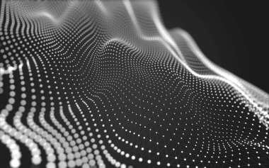 Çokgen alanı düşük Poli koyu arka plan, 3d render