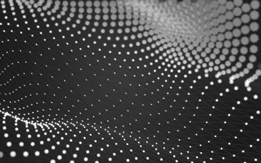 Çokgen alanı düşük Poli koyu arka plan, 3d render