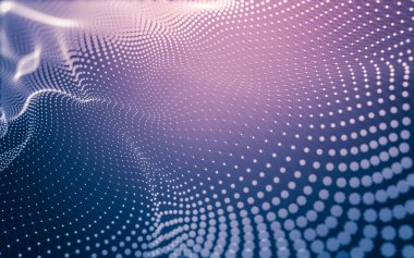 Çokgen alanı düşük Poli koyu arka plan, 3d render