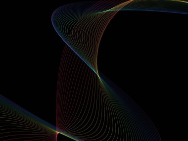 Bir parlayan ile koyu arka plan soyut dalgalar