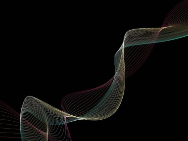 Bir parlayan ile koyu arka plan soyut dalgalar