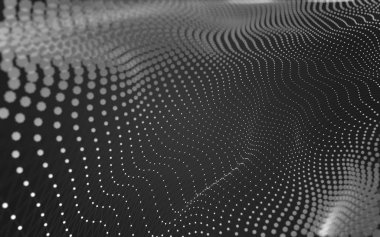 Çokgen alanı düşük Poli koyu arka plan, 3d render