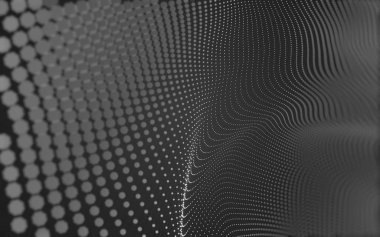 Çokgen alanı düşük Poli koyu arka plan, 3d render