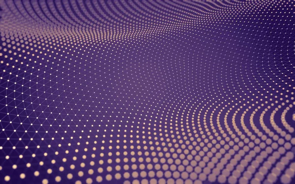 Çokgen alanı düşük Poli koyu arka plan, 3d render