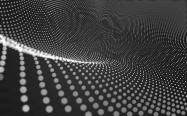 Çokgen alanı düşük Poli koyu arka plan, 3d render