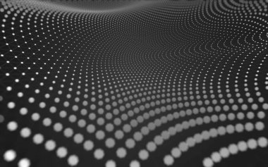 Çokgen alanı düşük Poli koyu arka plan, 3d render