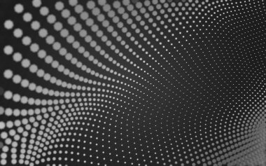 Çokgen alanı düşük Poli koyu arka plan, 3d render