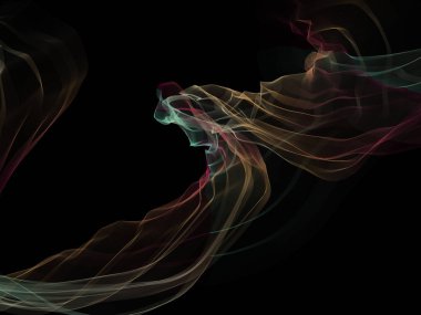 Bir parlayan ile koyu arka plan soyut dalgalar