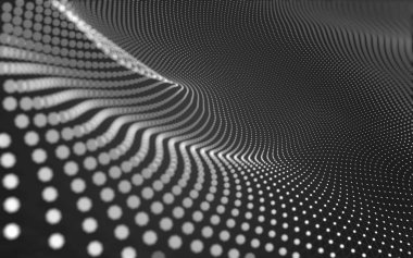 Çokgen alanı düşük Poli koyu arka plan, 3d render