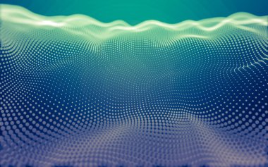 Çokgen alanı düşük Poli koyu arka plan, 3d render