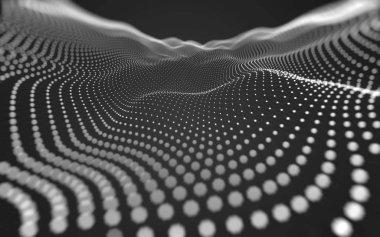 Çokgen alanı düşük Poli koyu arka plan, 3d render