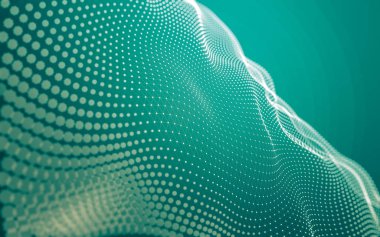 Çokgen alanı düşük Poli koyu arka plan, 3d render