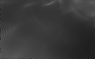 Çokgen alanı düşük Poli koyu arka plan, 3d render