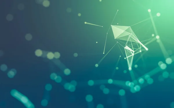 Çokgen alanı düşük Poli koyu arka plan, 3d render