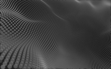 Çokgen alanı düşük Poli koyu arka plan, 3d render