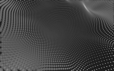 Çokgen alanı düşük Poli koyu arka plan, 3d render