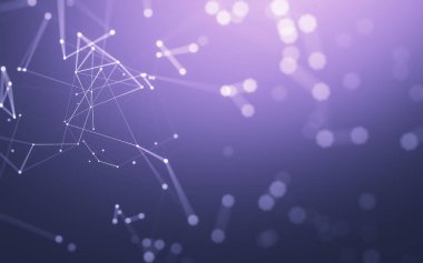 Çokgen alanı düşük Poli koyu arka plan, 3d render