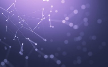 Çokgen alanı düşük Poli koyu arka plan, 3d render