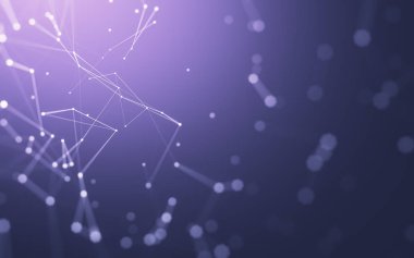 Çokgen alanı düşük Poli koyu arka plan, 3d render