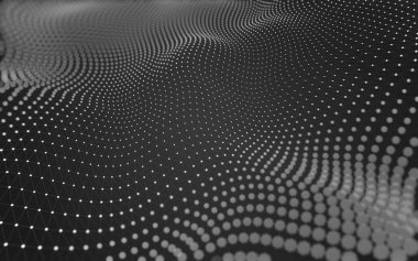 Çokgen alanı düşük Poli koyu arka plan, 3d render