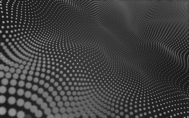 Çokgen alanı düşük Poli koyu arka plan, 3d render