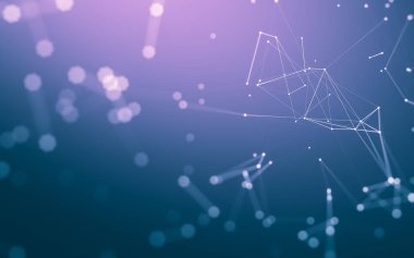 Çokgen alanı düşük Poli koyu arka plan, 3d render