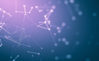 Çokgen alanı düşük Poli koyu arka plan, 3d render