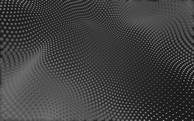 Çokgen alanı düşük Poli koyu arka plan, 3d render