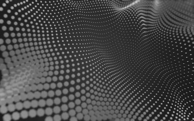 Çokgen alanı düşük Poli koyu arka plan, 3d render