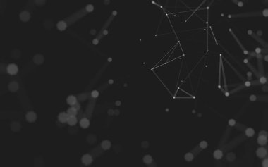 Çokgen alanı düşük Poli koyu arka plan, 3d render