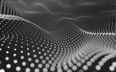 Çokgen alanı düşük Poli koyu arka plan, 3d render