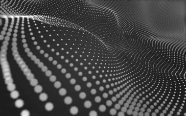 Çokgen alanı düşük Poli koyu arka plan, 3d render