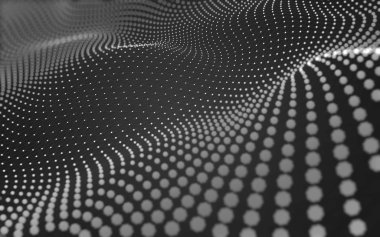 Çokgen alanı düşük Poli koyu arka plan, 3d render