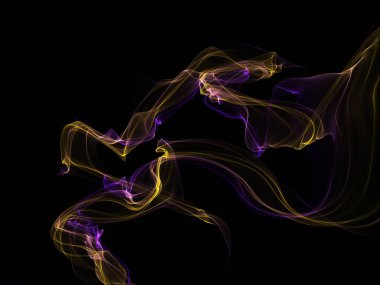 Bir parlayan ile koyu arka plan soyut dalgalar