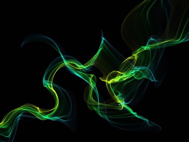 Bir parlayan ile koyu arka plan soyut dalgalar