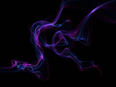 Bir parlayan ile koyu arka plan soyut dalgalar