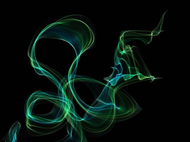 Bir parlayan ile koyu arka plan soyut dalgalar