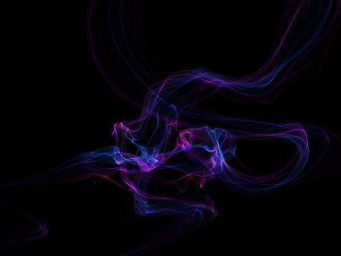 Bir parlayan ile koyu arka plan soyut dalgalar