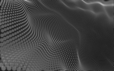 Çokgen alanı düşük Poli koyu arka plan, 3d render